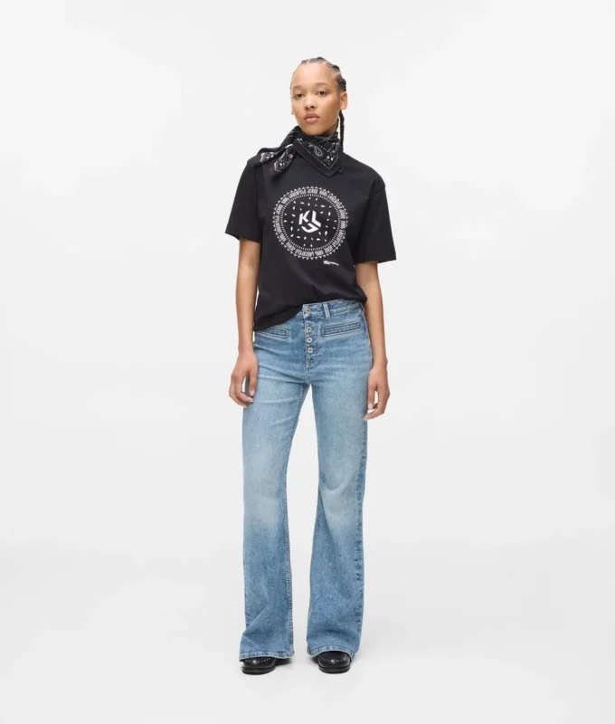 Hoge flared jeans