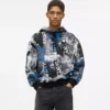 Hoodie met all-over verfeffect