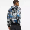 Hoodie met all-over verfeffect