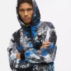 Hoodie met all-over verfeffect