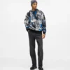 Hoodie met all-over verfeffect