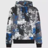 Hoodie met all-over verfeffect