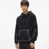 Hoodie met contrasterende stiksels