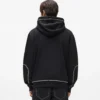 Hoodie met contrasterende stiksels