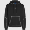 Hoodie met contrasterende stiksels