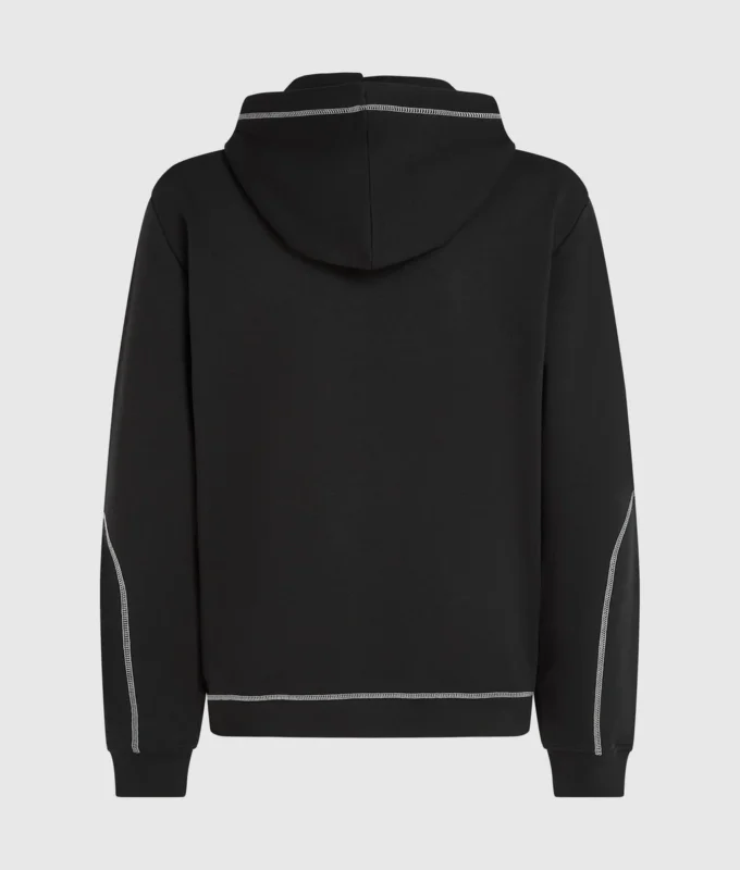 Hoodie met contrasterende stiksels