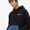 Hoodie met denim zak