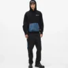 Hoodie met denim zak