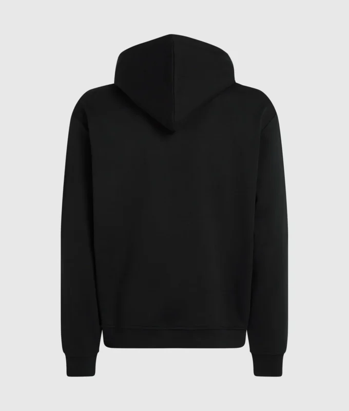 Hoodie met denim zak
