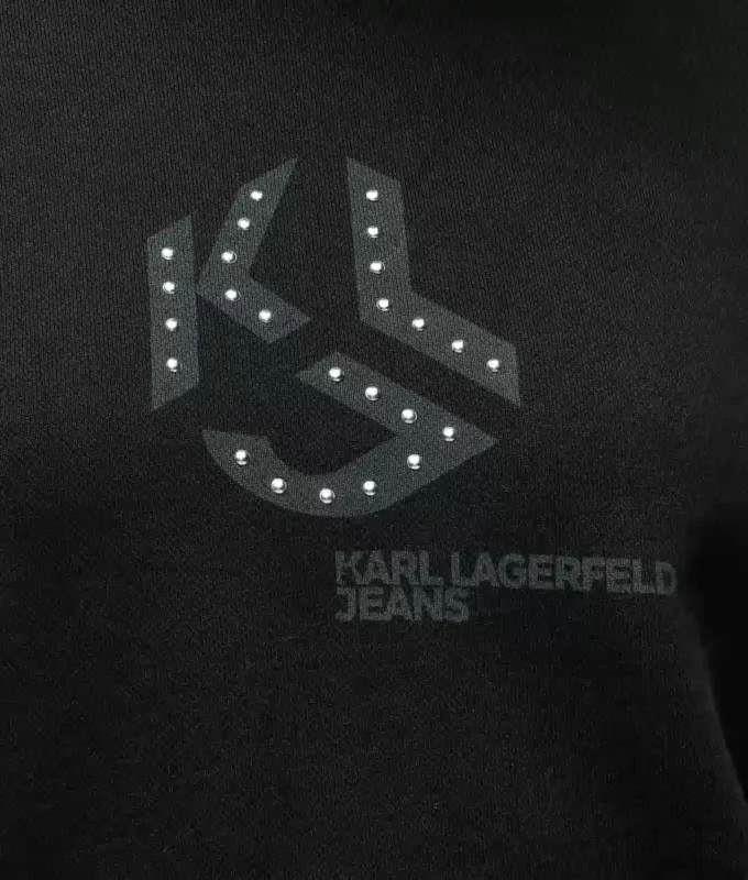 Hoodie met studs en monogram