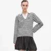 Ikon gestreept poloshirt met lange mouwen