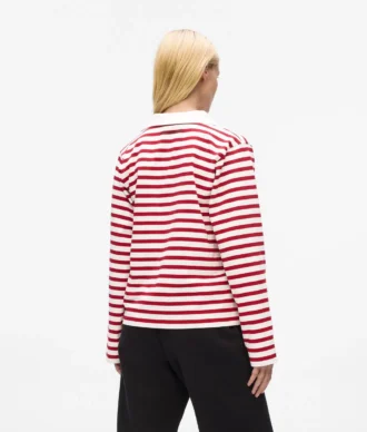 Ikon gestreept poloshirt met lange mouwen