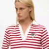 Ikon gestreept poloshirt met lange mouwen