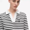 Ikon gestreept poloshirt met lange mouwen