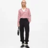 Ikon gestreept poloshirt met lange mouwen