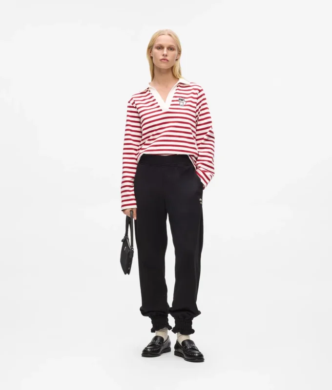 Ikon gestreept poloshirt met lange mouwen