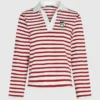 Ikon gestreept poloshirt met lange mouwen