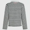 Ikon gestreept poloshirt met lange mouwen