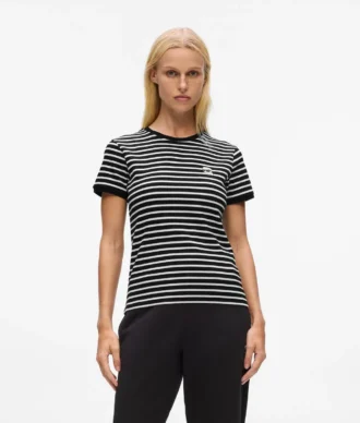 Ikon gestreept rib T-shirt