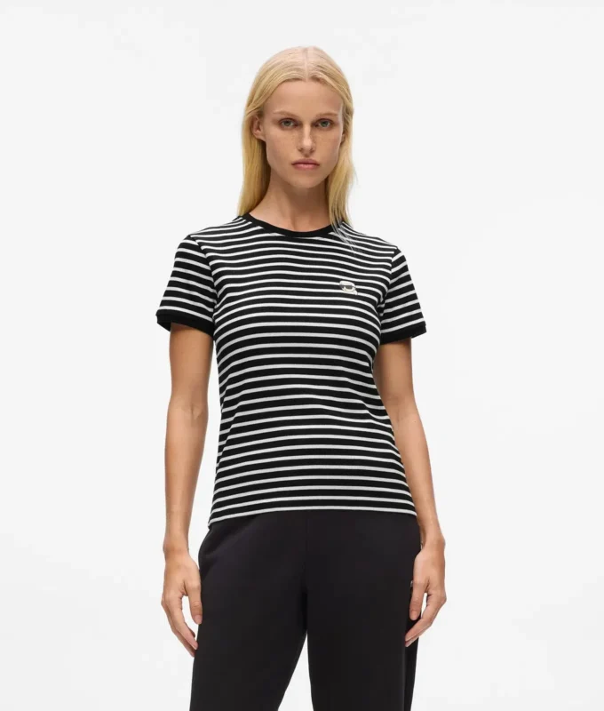 Ikon gestreept rib T-shirt