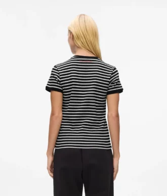 Ikon gestreept rib T-shirt