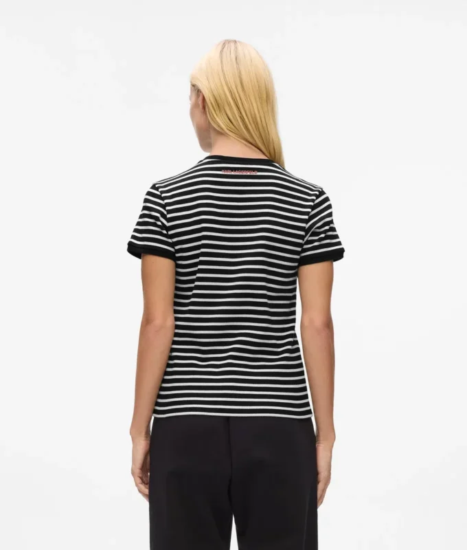 Ikon gestreept rib T-shirt