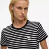 Ikon gestreept rib T-shirt
