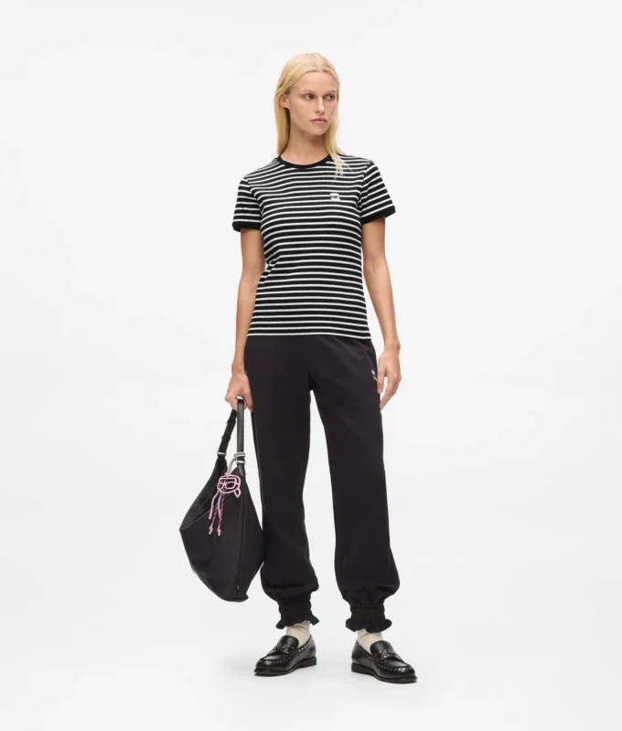 Ikon gestreept rib T-shirt