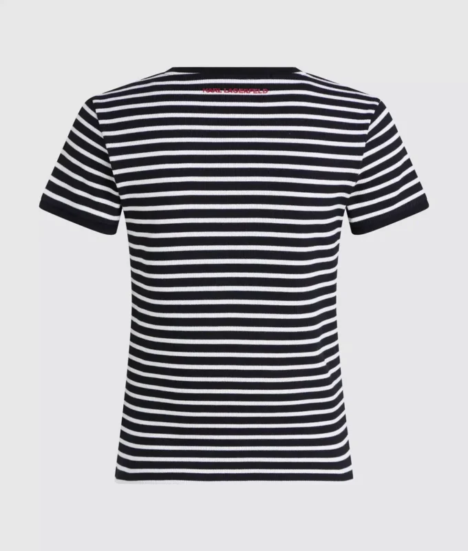 Ikon gestreept rib T-shirt