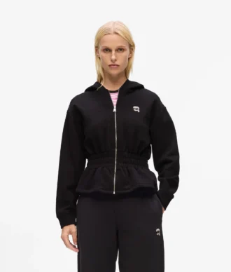 Ikon hoodie met getailleerde rits