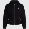 Ikon hoodie met getailleerde rits