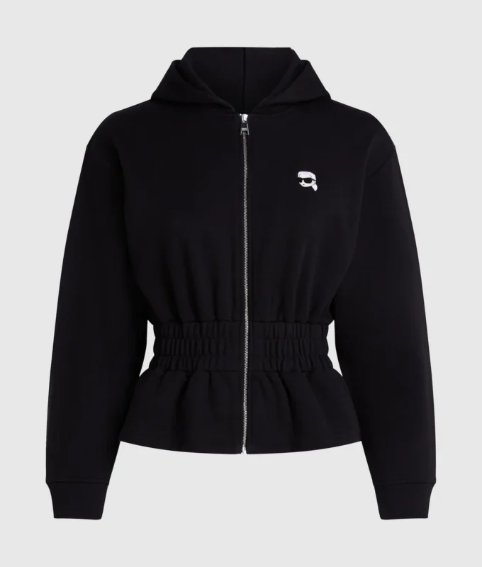 Ikon hoodie met getailleerde rits