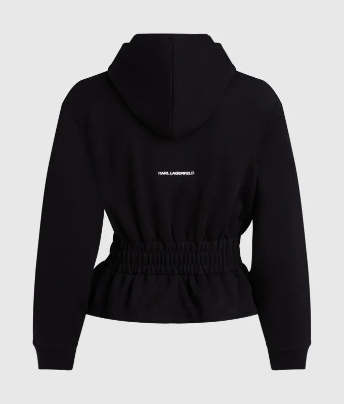 Ikon hoodie met getailleerde rits