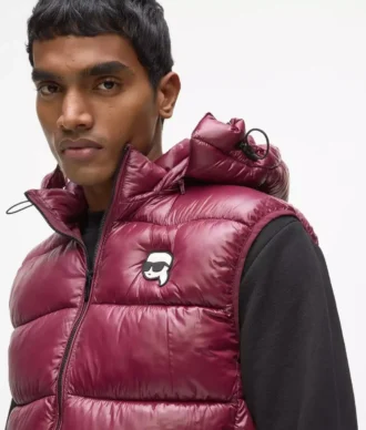 Ikon puffer vest met capuchon