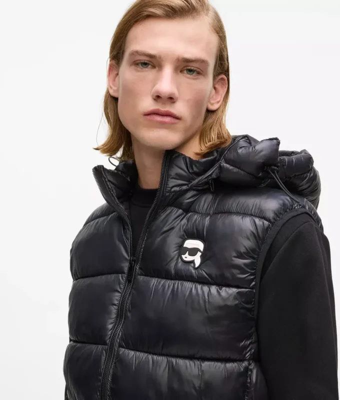 Ikon puffer vest met capuchon