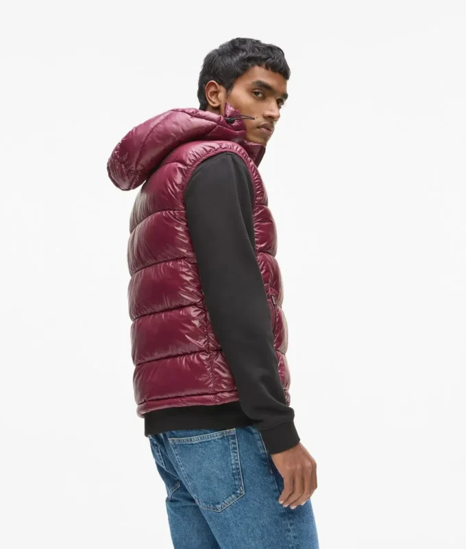 Ikon puffer vest met capuchon