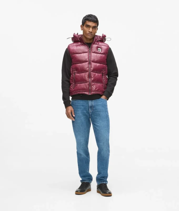 Ikon puffer vest met capuchon