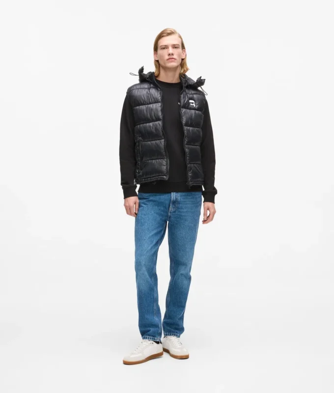 Ikon puffer vest met capuchon