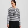 IKON STRIPE T-SHIRT MET LANGE MOUWEN