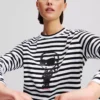 IKON STRIPE T-SHIRT MET LANGE MOUWEN