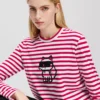 IKON STRIPE T-SHIRT MET LANGE MOUWEN