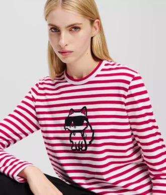 IKON STRIPE T-SHIRT MET LANGE MOUWEN