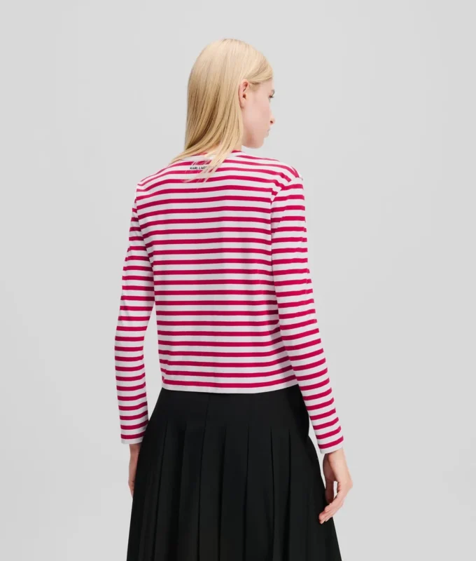 IKON STRIPE T-SHIRT MET LANGE MOUWEN