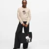 IKON STRIPE T-SHIRT MET LANGE MOUWEN
