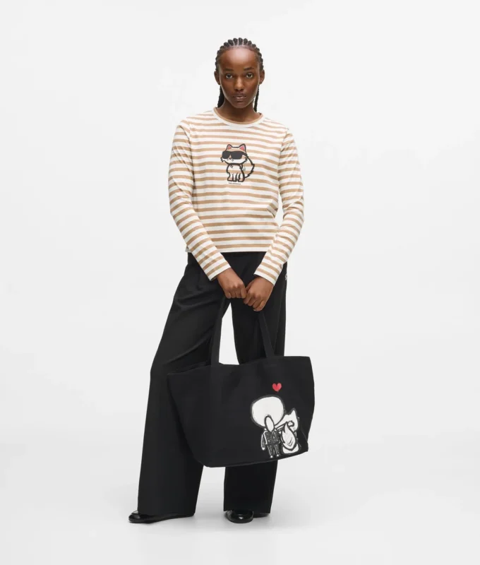 IKON STRIPE T-SHIRT MET LANGE MOUWEN