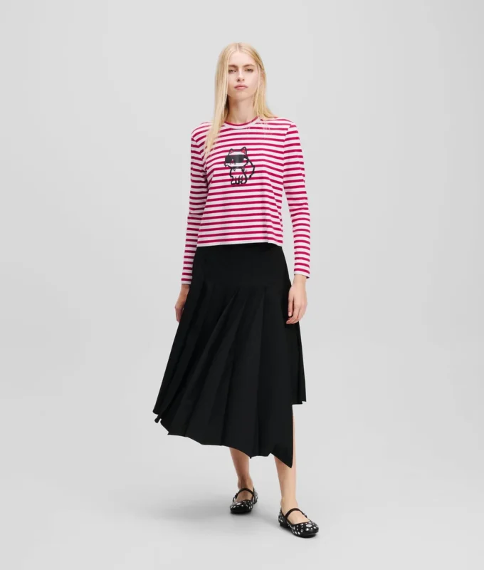 IKON STRIPE T-SHIRT MET LANGE MOUWEN
