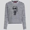 IKON STRIPE T-SHIRT MET LANGE MOUWEN