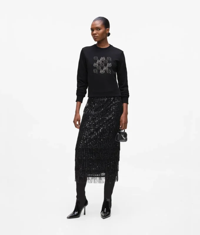 Ikon-sweatshirt met strass