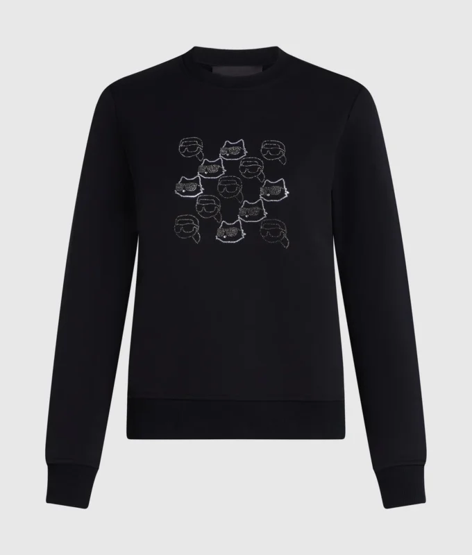 Ikon-sweatshirt met strass