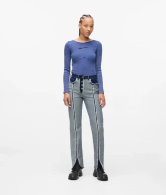 Inside-out rechte jeans